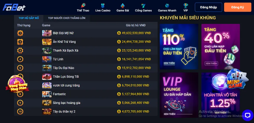 Đa dạng trò chơi v99 casino